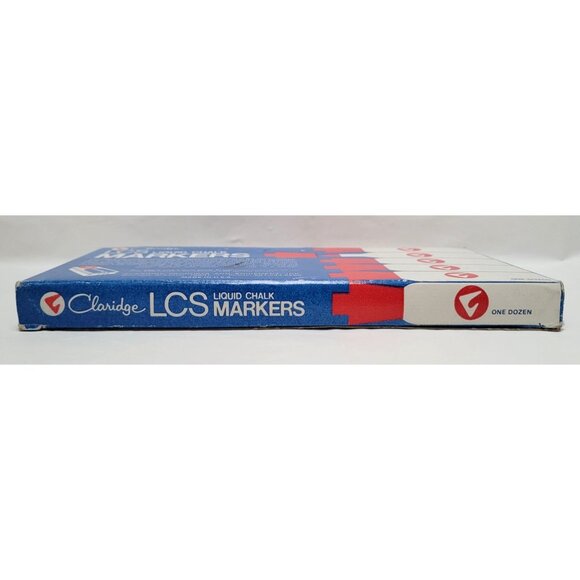 Vintage 2002 Claridge LCS Liquid Chalk Markers 12-Pack (One Dozen) 10 Blue 2 Red - Picture 5 of 10
